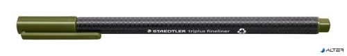 Tűfilc, 0,3 mm, STAEDTLER 'Triplus 334', olivazöld
