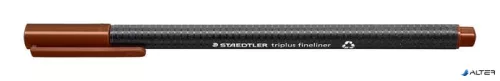 Tűfilc, 0,3 mm, STAEDTLER "Triplus 334", középbarna