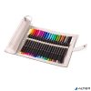 Tűfilc készlet feltekerhető tolltartóban vegyes színekben, 0,3 mm, STAEDTLER "Triplus® 334", 20 különböző szín