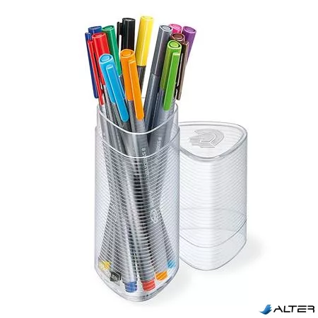Tűfilc készlet, 0,3 mm, STAEDTLER "Triplus 334", 12 különböző szín