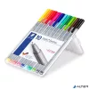 Tűfilc készlet, 0,3 mm, STAEDTLER "Triplus 334", 10 különböző szín