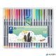 Tűfilc készlet, 0,3 mm, STAEDTLER 'Triplus 334', 20 különböző szín