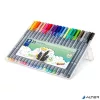 Tűfilc készlet, 0,3 mm, STAEDTLER "Triplus 334", 20 különböző szín
