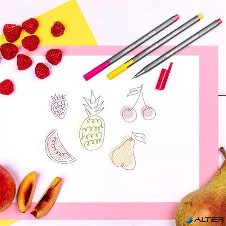 Tűfilc készlet, 0,3 mm, STAEDTLER "Triplus 334", 20 különböző szín