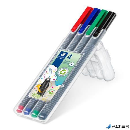 Tűfilc készlet, 0,3 mm, STAEDTLER "Triplus 334", 4 különböző szín