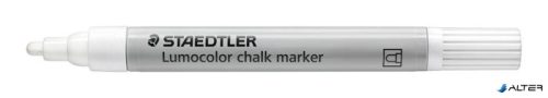 Krétamarker, 2,4 mm, kúpos, STAEDTLER "Lumocolor® 344", fehér