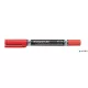 Alkoholos marker, 0,6/1,5 mm, kúpos, kétvégű, STAEDTLER "Lumocolor® duo 348", piros