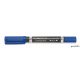 Alkoholos marker, 0,6/1,5 mm, kúpos, kétvégű, STAEDTLER 'Lumocolor® duo 348', kék
