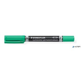   Alkoholos marker, 0,6/1,5 mm, kúpos, kétvégű, STAEDTLER "Lumocolor® duo 348", zöld
