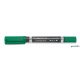 Alkoholos marker, 0,6/1,5 mm, kúpos, kétvégű, STAEDTLER 'Lumocolor® duo 348', zöld