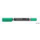 Alkoholos marker, 0,6/1,5 mm, kúpos, kétvégű, STAEDTLER "Lumocolor® duo 348", zöld
