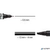 Alkoholos marker, 0,6/1,5 mm, kúpos, kétvégű, STAEDTLER "Lumocolor® duo 348", fekete