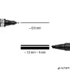Alkoholos marker, 0,6/1,5 mm, kúpos, kétvégű, STAEDTLER 'Lumocolor® duo 348', fekete