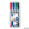 Alkoholos marker készlet, 0,6/1,5 mm, kúpos, kétvégű, STAEDTLER 'Lumocolor® duo 348', 4 különböző szín
