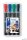 Alkoholos marker készlet, 2-5 mm, vágott, STAEDTLER "Lumocolor® 350", 4 különböző szín