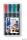Alkoholos marker készlet, 2-5 mm, vágott, STAEDTLER "Lumocolor® 350", 4 különböző szín