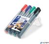 Alkoholos marker készlet, 2-5 mm, vágott, STAEDTLER 'Lumocolor® 350', 4 különböző szín