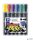 Alkoholos marker készlet, 2-5 mm, vágott, STAEDTLER 'Lumocolor® 350', 6 különböző szín
