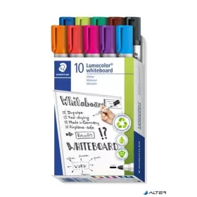   Táblamarker készlet, 2 mm, kúpos, STAEDTLER "Lumocolor® 351", 10 különböző szín