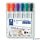 Táblamarker készlet, 2-5 mm, vágott, STAEDTLER 'Lumocolor® 351 B', 6 különböző szín
