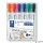 Táblamarker készlet, 2-5 mm, vágott, STAEDTLER 'Lumocolor® 351 B', 6 különböző szín