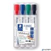 Táblamarker készlet, 2 mm, kúpos, STAEDTLER 'Lumocolor® 351', 4 különböző szín