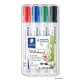 Táblamarker készlet, 2 mm, kúpos, STAEDTLER "Lumocolor® 351", 4 különböző szín