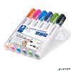 Táblamarker készlet, 2 mm, kúpos, STAEDTLER 'Lumocolor® 351', 6 különböző szín
