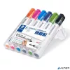 Táblamarker készlet, 2 mm, kúpos, STAEDTLER "Lumocolor® 351", 6 különböző szín