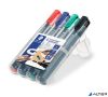Alkoholos marker készlet, 2 mm, kúpos, STAEDTLER 'Lumocolor® 352', 4 különböző szín