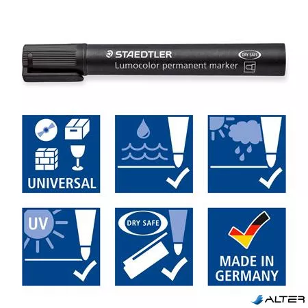 Alkoholos marker készlet, 2 mm, kúpos, STAEDTLER "Lumocolor® 352", 6 különböző szín