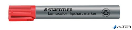 Flipchart marker, 2 mm, kúpos, STAEDTLER "Lumocolor 356", piros