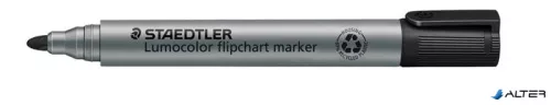 Flipchart marker, 2 mm, kúpos, STAEDTLER "Lumocolor 356", fekete