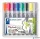 Flipchart marker vegyes készlet, 2/2-5 mm, STAEDTLER 'Lumocolor® 356', 8 különböző szín