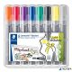 Flipchart marker vegyes készlet, 2/2-5 mm, STAEDTLER "Lumocolor® 356", 8 különböző szín
