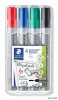Flipchart marker, 2 mm, kúpos, STAEDTLER 'Lumocolor 356', 4 különböző szín