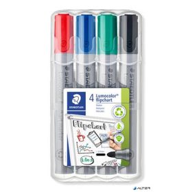   Flipchart marker, 2 mm, kúpos, STAEDTLER "Lumocolor 356", 4 különböző szín