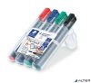 Flipchart marker, 2 mm, kúpos, STAEDTLER "Lumocolor 356", 4 különböző szín