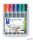 Flipchart marker készlet, 2 mm, kúpos, STAEDTLER "Lumocolor 356", 6 különböző szín