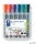 Flipchart marker készlet, 2 mm, kúpos, STAEDTLER 'Lumocolor 356', 6 különböző szín