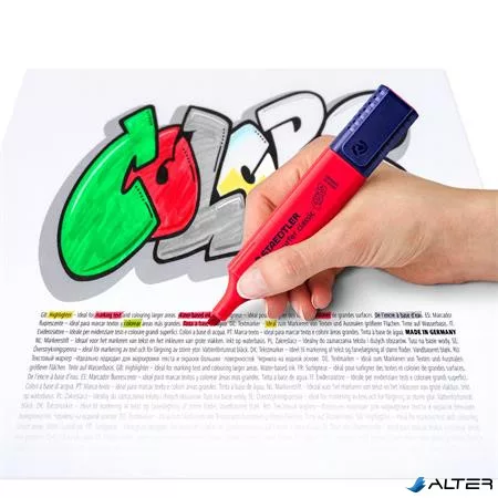 Szövegkiemelő, 1-5 mm, STAEDTLER "Textsurfer Classic 364", piros