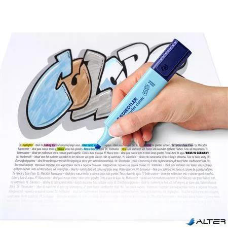 Szövegkiemelő, 1-5 mm, STAEDTLER "Textsurfer Classic Pastel 364 C", égkék