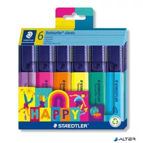   Szövegkiemelő készlet, 1-5 mm, STAEDTLER "Textsurfer® classic 364 C Happy", 6 különböző szín