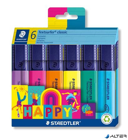 Szövegkiemelő készlet, 1-5 mm, STAEDTLER 'Textsurfer® classic 364 C Happy', 6 különböző szín