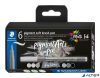 Ecsetirón készlet, STAEDTLER "Pigment 372", 6 különböző fekete és szürke árnyalat