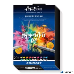   Ecsetirón készlet, STAEDTLER "Pigment big brush 373", 20 különböző szín