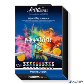   Ecsetirón készlet, STAEDTLER "Pigment big brush 373", 30 különböző szín