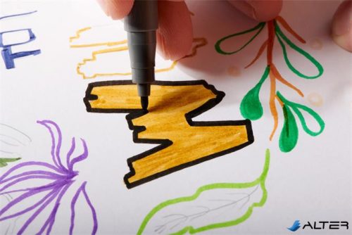 Filctoll, 1 mm, kúpos, 2 db, STAEDTLER® 'Pigment pen 376', intenzív fekete