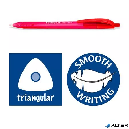Golyóstoll, 1 mm, nyomógombos, STAEDTLER® '4230 M', 8 különböző szín