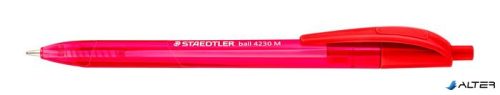 Golyóstoll, 0,5 mm, nyomógombos, STAEDTLER "Ball 423 M", piros